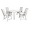 Highwood Usa Weatherly 5pc Square Outdoor Patio Furniture Dining Set AD-DNW44-WHE - alternate 1